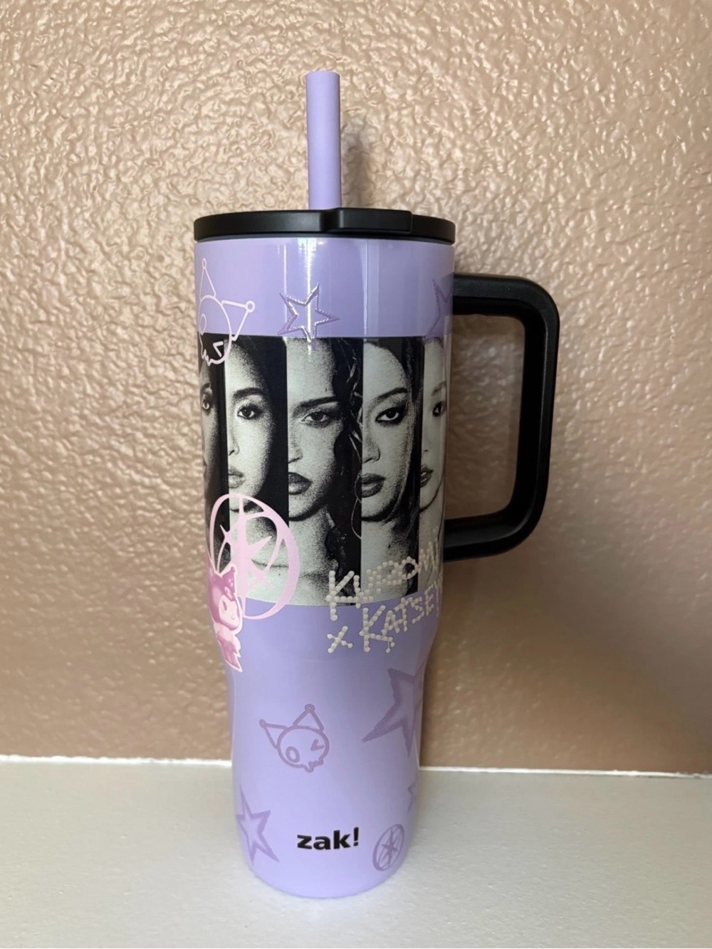 Sanrio Kuromi X Katseye Purple 30oz Spill Proof Tumbler Cup Limited Edition